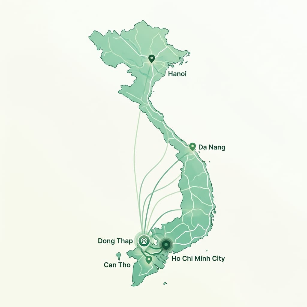 Bản đồ phân phối Nam Việt